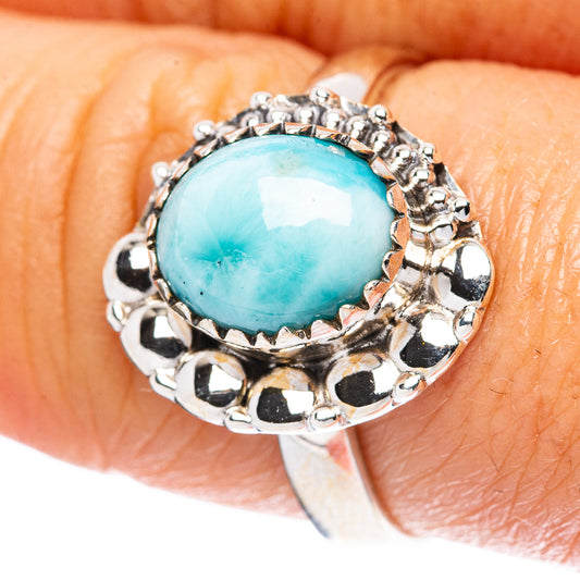 Larimar Ring Size 8 (925 Sterling Silver) R4499