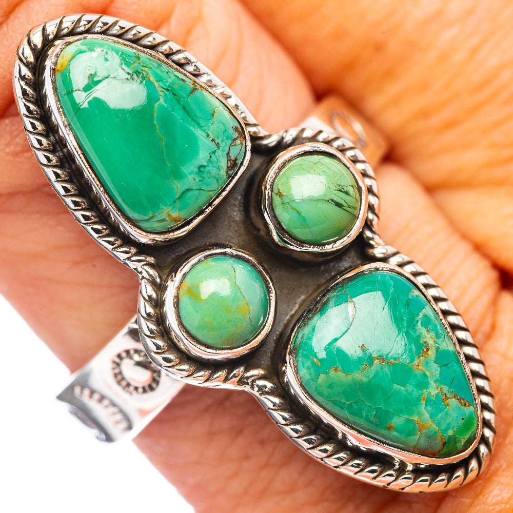 Exclusive Mohave Turquoise Ring Size 9 Adjustable (.925 Sterling Silver)