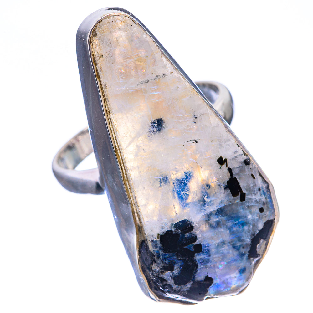 Large Rainbow Moonstone Ring Size 10.5 (925 Sterling Silver) R142212