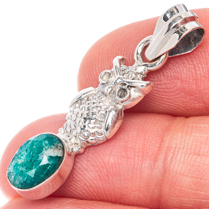 Emerald Dainty Pendant 1 3//8" (925 Sterling Silver) P39892