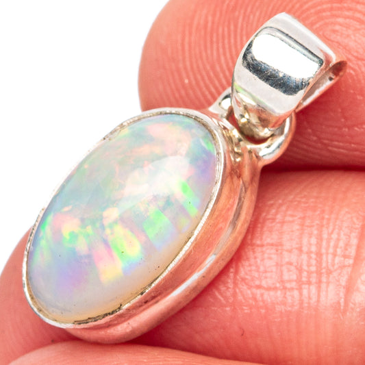 Rare Large Ethiopian Opal Pendant 7/8" (925 Sterling Silver) P43414
