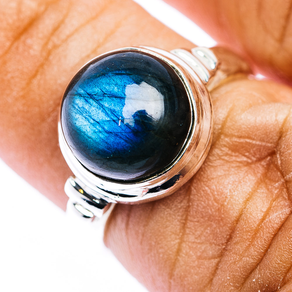 Labradorite Ring Size 6.5 (.925 Sterling Silver)
