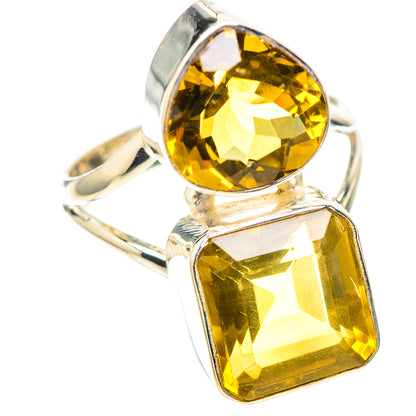 Large Faceted Citrine Ring Size 10.5 (925 Sterling Silver) RING138579
