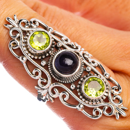 Large Tanzanite, Peridot Ring Size 8.5 (925 Sterling Silver) R144369