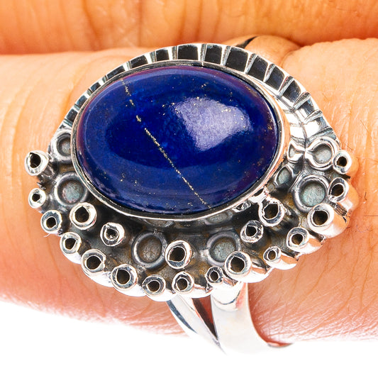 Lapis Lazuli 925 Sterling Silver Ring Size 8.75 (925 Sterling Silver) R6139