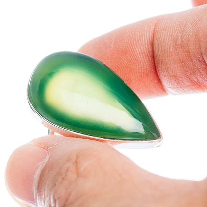 Premium Nephrite Jade Ring Size 6.75 (.925 Sterling Silver)