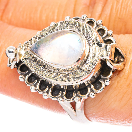 Rainbow Moonstone Posion 925 Sterling Silver Ring Size 8 (925 Sterling Silver) R6105