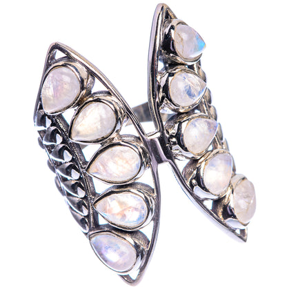 Large Rainbow Moonstone Ring Size 7.5 (925 Sterling Silver) R144185