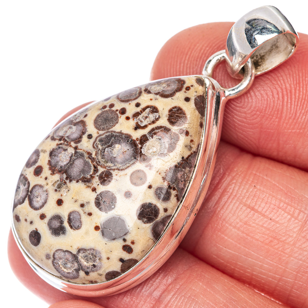 Poppy Jasper Pendant 1 5/8" (925 Sterling Silver) P40802