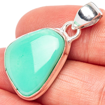 Chrysoprase Pendant 1 1/4" (925 Sterling Silver) P42533