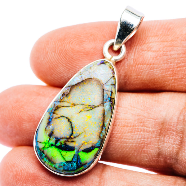 Monarch Opal Pendant 1 5/8" (.925 Sterling Silver)