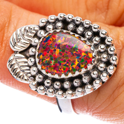 Synthetic Opal Ring Size 7.25 (925 Sterling Silver) R146337