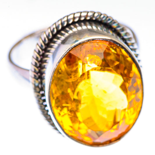 Faceted Citrine Ring Size 6.25 (925 Sterling Silver) RING139946
