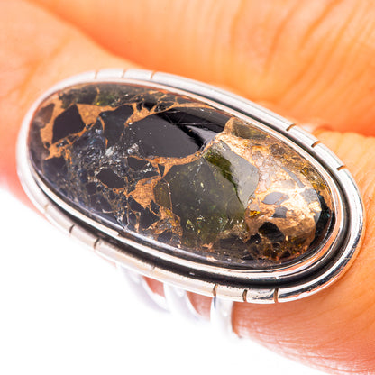 Large Mohave Black Onyx Ring Size 7 (925 Sterling Silver) R140981