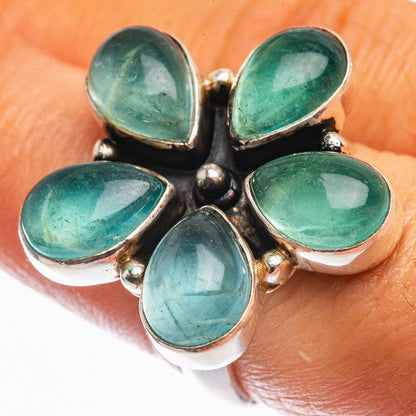 Blue Fluorite Ring Size 7.75 (925 Sterling Silver) R142247