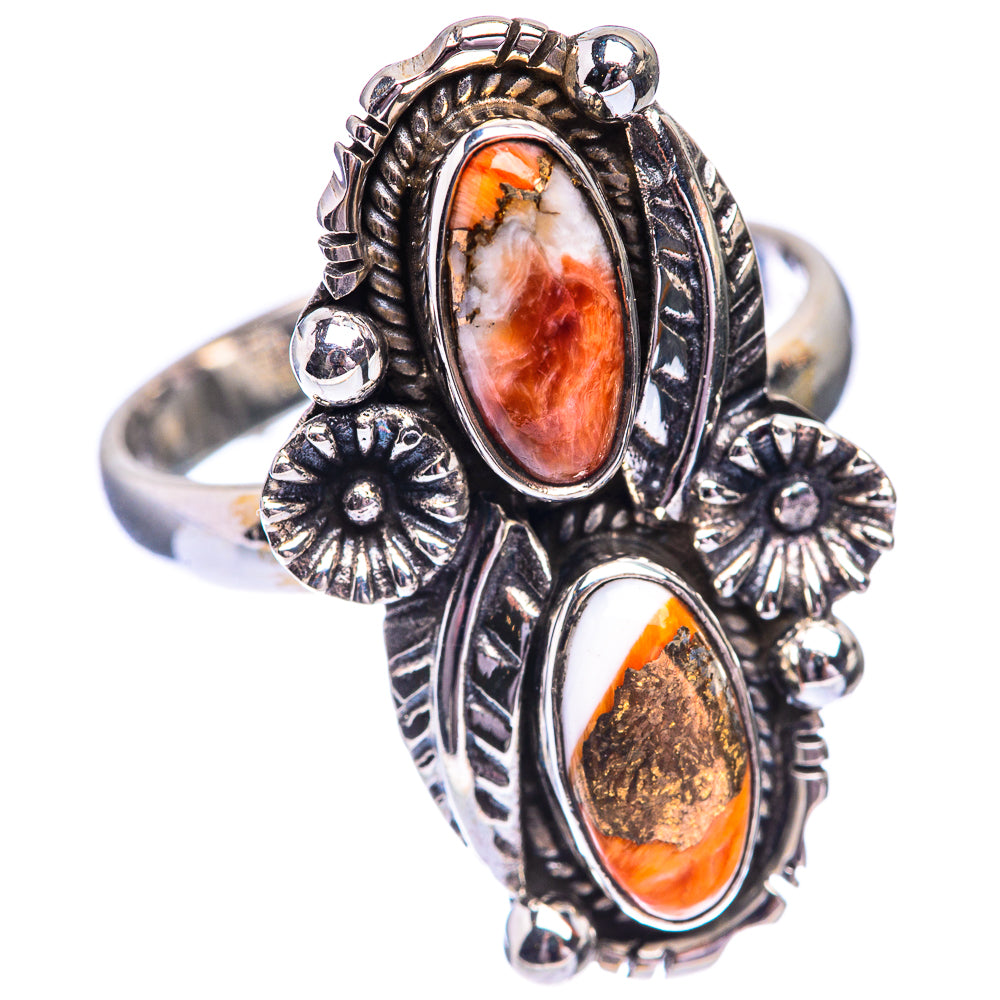 Spiny Oyster Turquoise Ring Size 9.75 (925 Sterling Silver) R140600