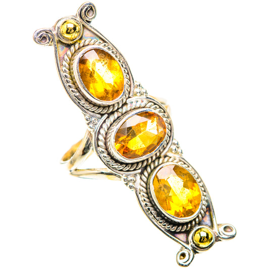 Large Faceted Citrine Ring Size 6 (925 Sterling Silver) RING139835