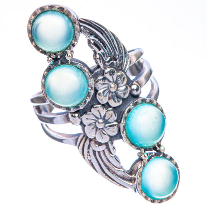 Large Natural Aquamarine Ring Size 6 (925 Sterling Silver) R1199