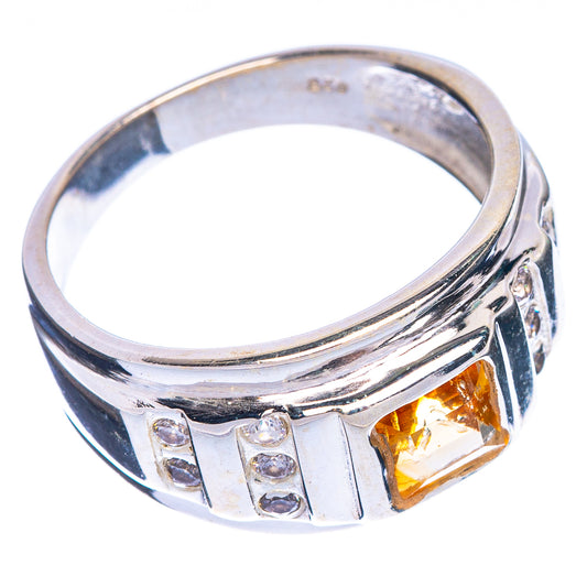 Faceted Citrine Ring Size 7.75 (925 Sterling Silver) R147086