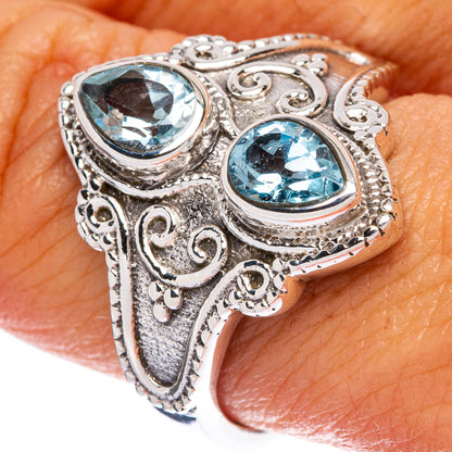Blue Topaz Ring Size 9 (925 Sterling Silver) R146373