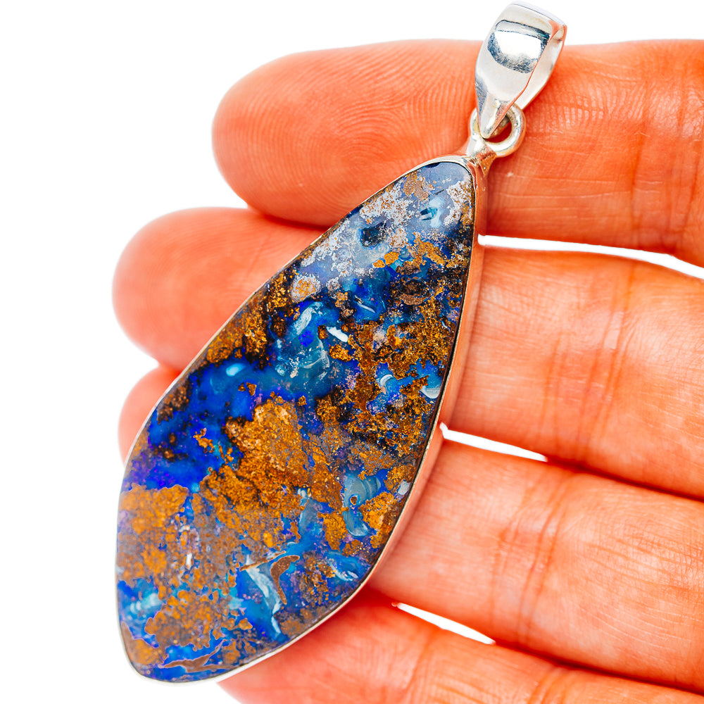 Boulder Opal Pendant 2 5/8" (.925 Sterling Silver)