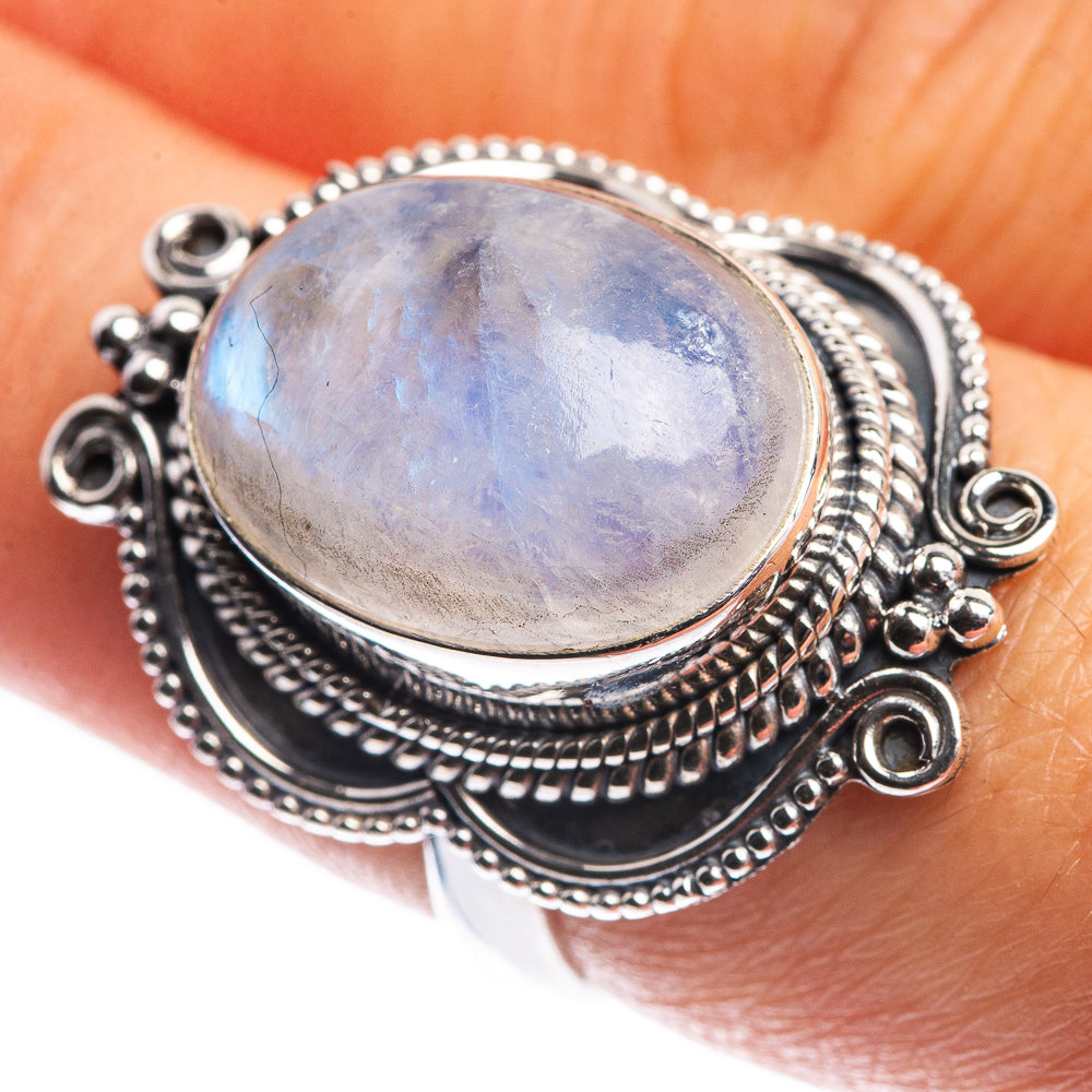 Rainbow Moonstone Ring Size 7 (925 Sterling Silver) R144131