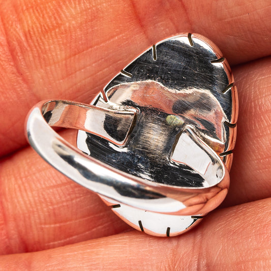 Pink Triplet Opal Ring Size 8.5 (.925 Sterling Silver)