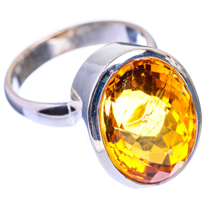 Faceted Citrine Ring Size 8.75 (925 Sterling Silver) R140561