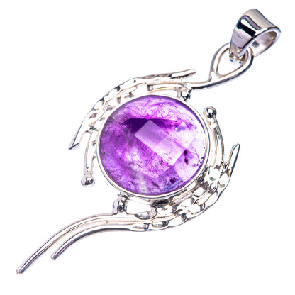 Premium Signature Amethyst Pendant 1 7/8" (925 Sterling Silver) P38758