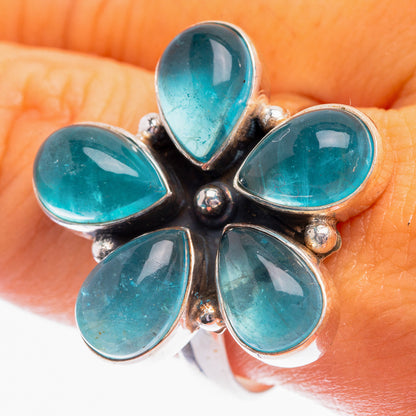 Blue Fluorite Ring Size 10 (925 Sterling Silver) R142074