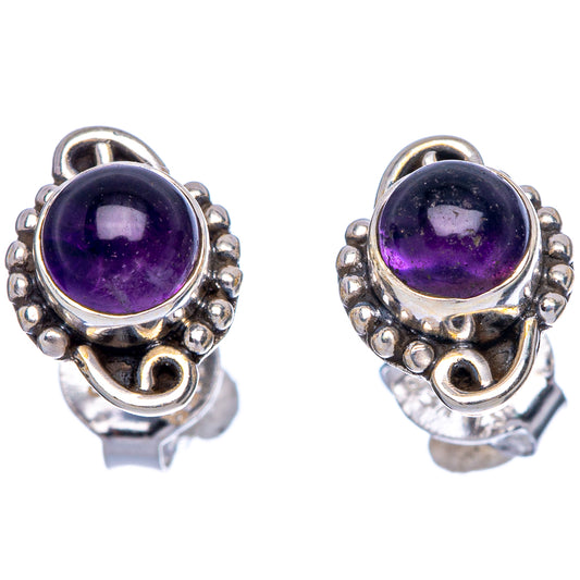 Amethyst Dainty Earrings 3/8" (925 Sterling Silver) E1998