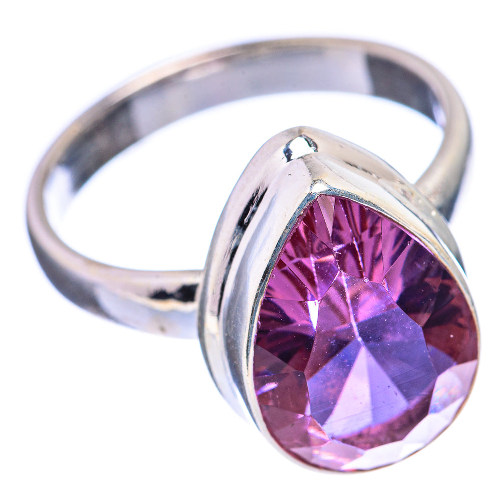 Faceted Color Change Alexandrite (Lab.) Ring Size 8 (925 Sterling Silver) R142845