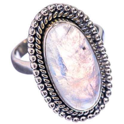 Rainbow Moonstone Ring Size 9 (925 Sterling Silver) R142636