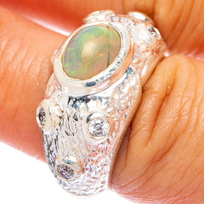 Rare Ethiopian Opal Ring Size 6.75 (925 Sterling Silver) R146003