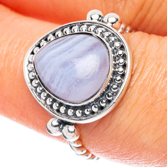 Premium Blue Lace Agate Ring Size 6.75 (925 Sterling Silver) R3595