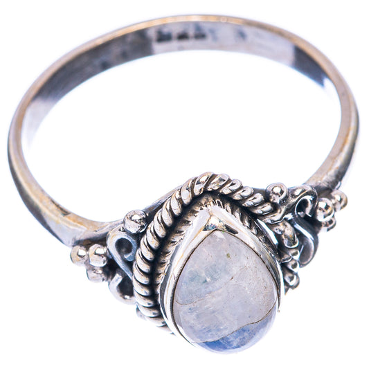 Rainbow Moonstone Ring Size 7.75 (925 Sterling Silver) R5604