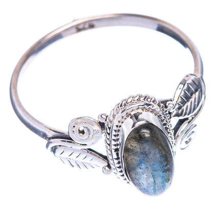 Labradorite Dainty Ring Size 8.5 (925 Sterling Silver) R1137