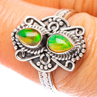 Rare Ethiopian Opal Ring Size 7.25 (925 Sterling Silver) R4071