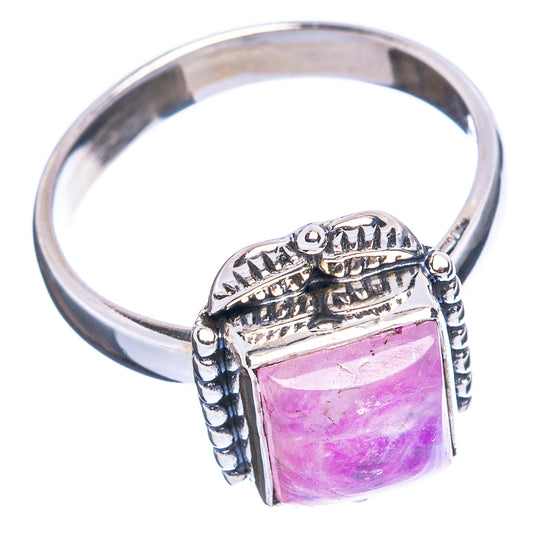 Pink Moonstone Ring Size 8 (925 Sterling Silver) R3721