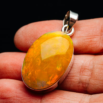 32.15ct Ethiopian Opal Pendant 1 1/2" (.925 Sterling Silver)