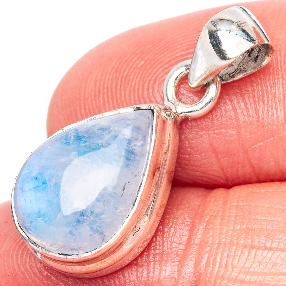 Rainbow Moonstone Pendant 1" (925 Sterling Silver) P42393