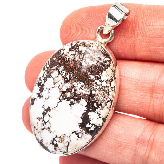 Wild Horse Jasper Pendant 1 7/8" (.925 Sterling Silver)