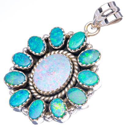 Exclusive Doublet Opal Pendant 1 5/8" (.925 Sterling Silver)