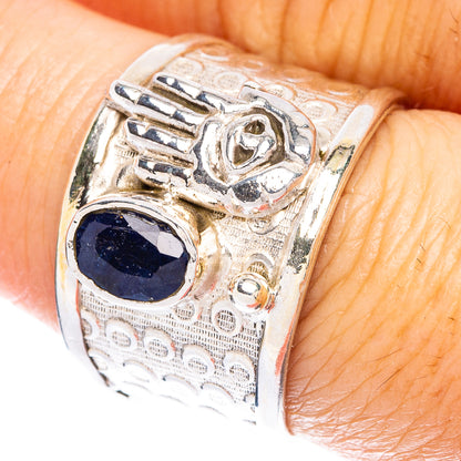 Sapphire Hand Eye Ring Size 7.25 (925 Sterling Silver) R146975