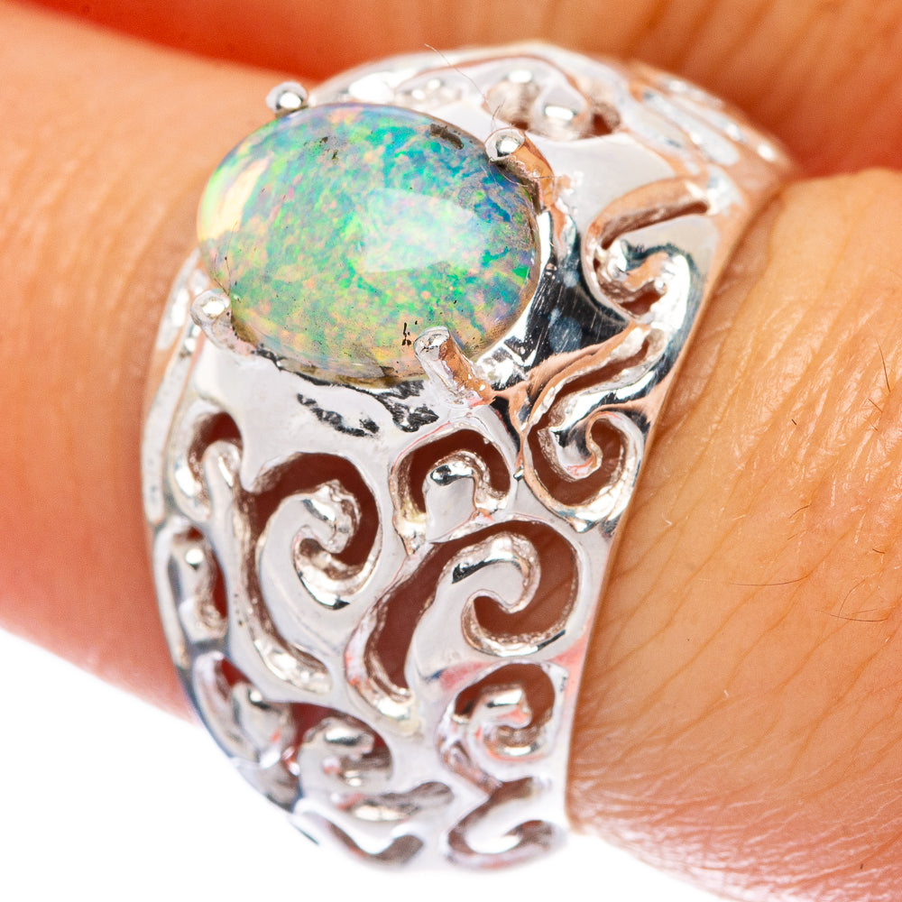 Rare Ethiopian Opal Ring Size 6.75 (925 Sterling Silver) R145964