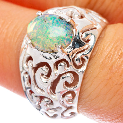 Rare Ethiopian Opal Ring Size 6.75 (925 Sterling Silver) R145964