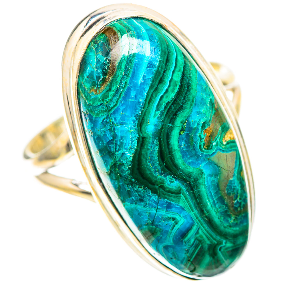 Malachite In Chrysocolla Ring Size 9 (925 Sterling Silver) RING139248