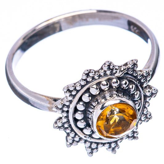 Value Faceted Citrine Ring Size 7.25 (925 Sterling Silver) R3063