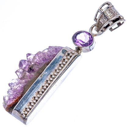 Amethyst Stalactite, Amethyst Pendant 2 1/2" (925 Sterling Silver) P40063