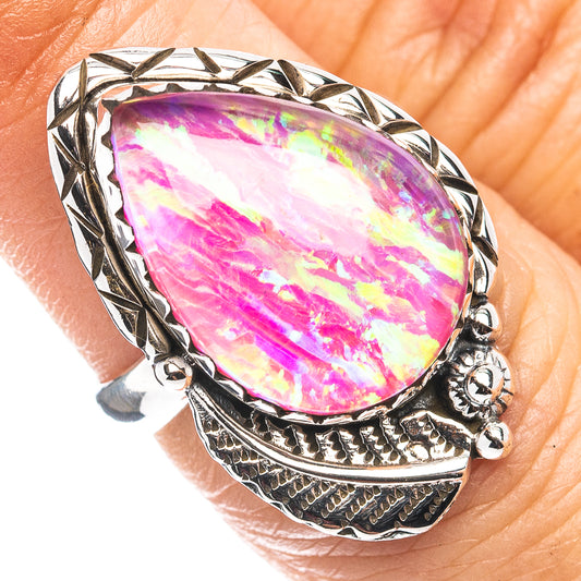 Pink Triplet Opal Ring Size 6 (.925 Sterling Silver)